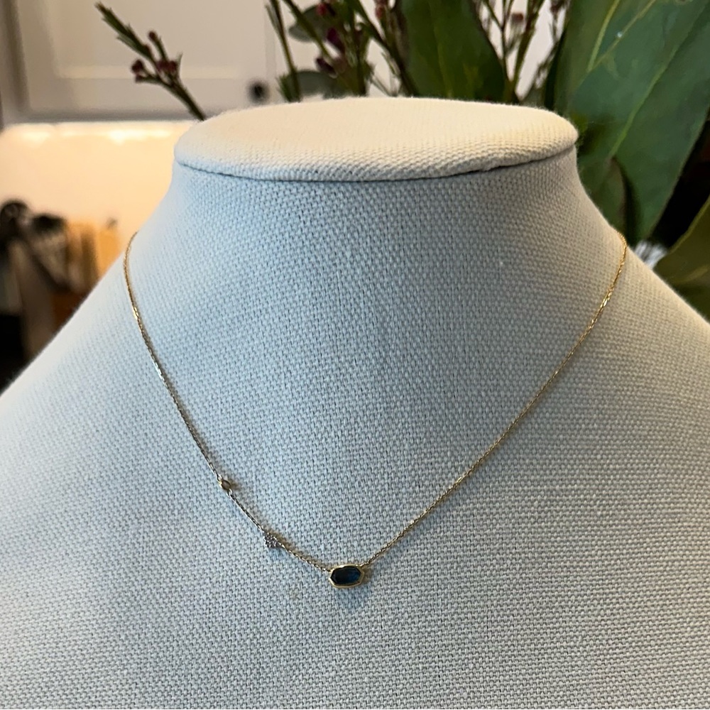 Kendra Scott Aryn Topaz and 14 Karat Gold Pendant Necklace - 16” - 18”